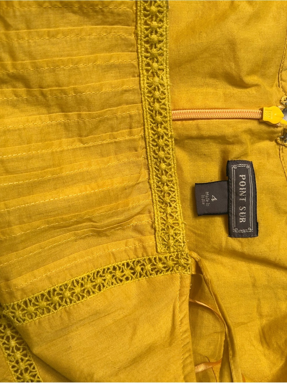 Point Sur Yellow Tie-Shoulder Midi Dress - Size 4 - Excellent Used Condition - Picture 9 of 9